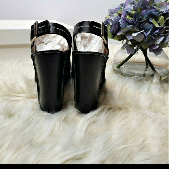 NIB CHLOE Black Leather Slingback Heeled Mules 8.5 - Picture 6 of 13